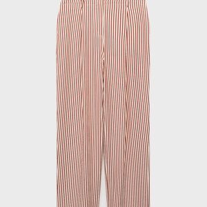 MANGO - Pleated striped pants burnt orange - S - Woman
